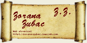 Zorana Zubac vizit kartica